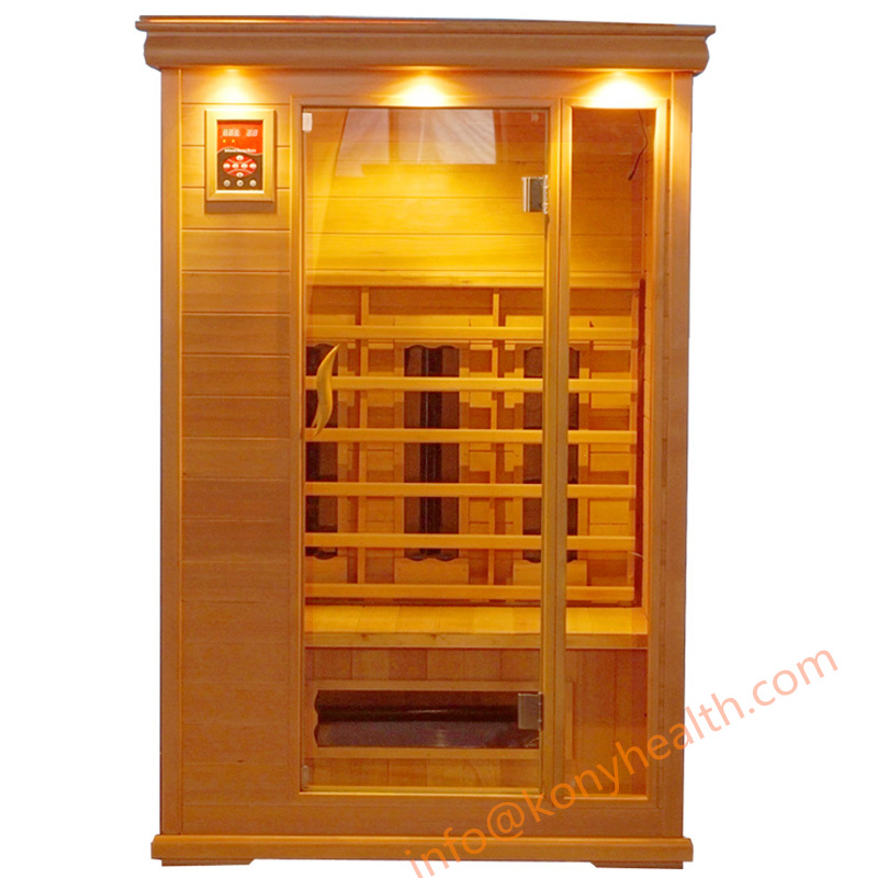 2 person far infrared sauna room with ceramic heater