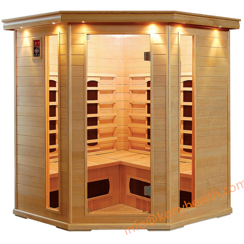Big corner sauna room,personal care hot therapy far infrared sauna