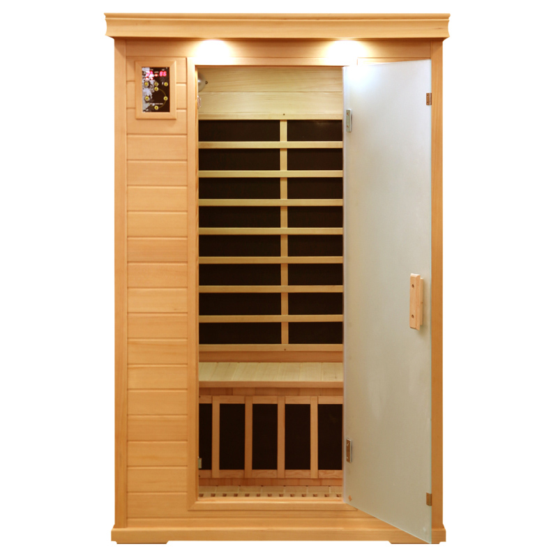 2 persona far infrared sauna with carbon heater and foot heater
