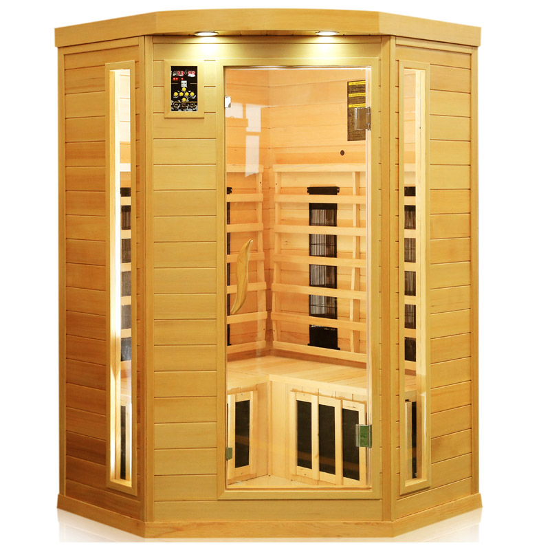 small corner far infrared sauna cabin