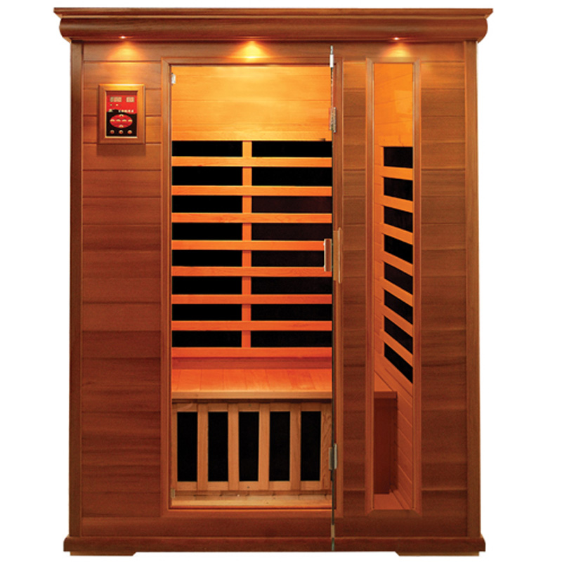 3 person sauna room made of cedar wood