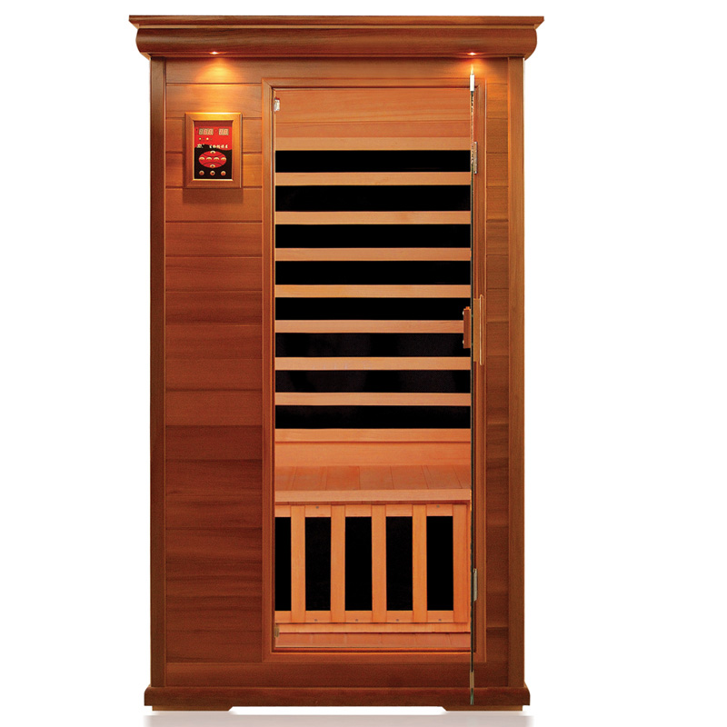 1 person sauna room cedar wood